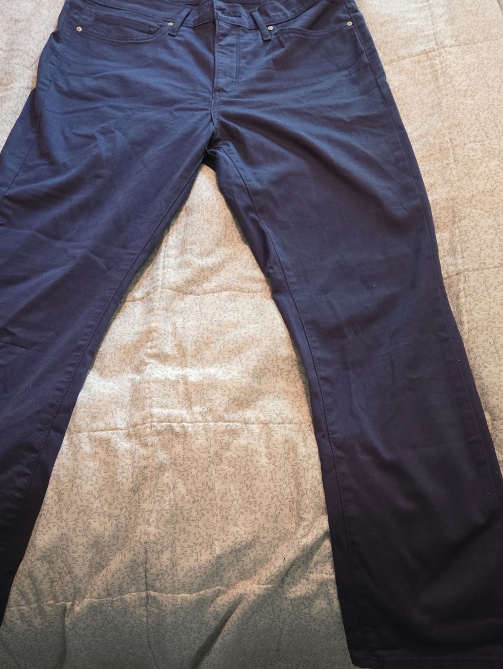 Women's Navy Straight Chino Pants